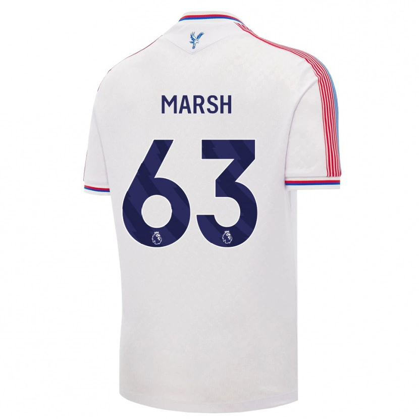 Danxen Niño Camiseta Zach Marsh #63 Blanco Rojo Azul 1ª Equipación 2026/27 La Camisa México