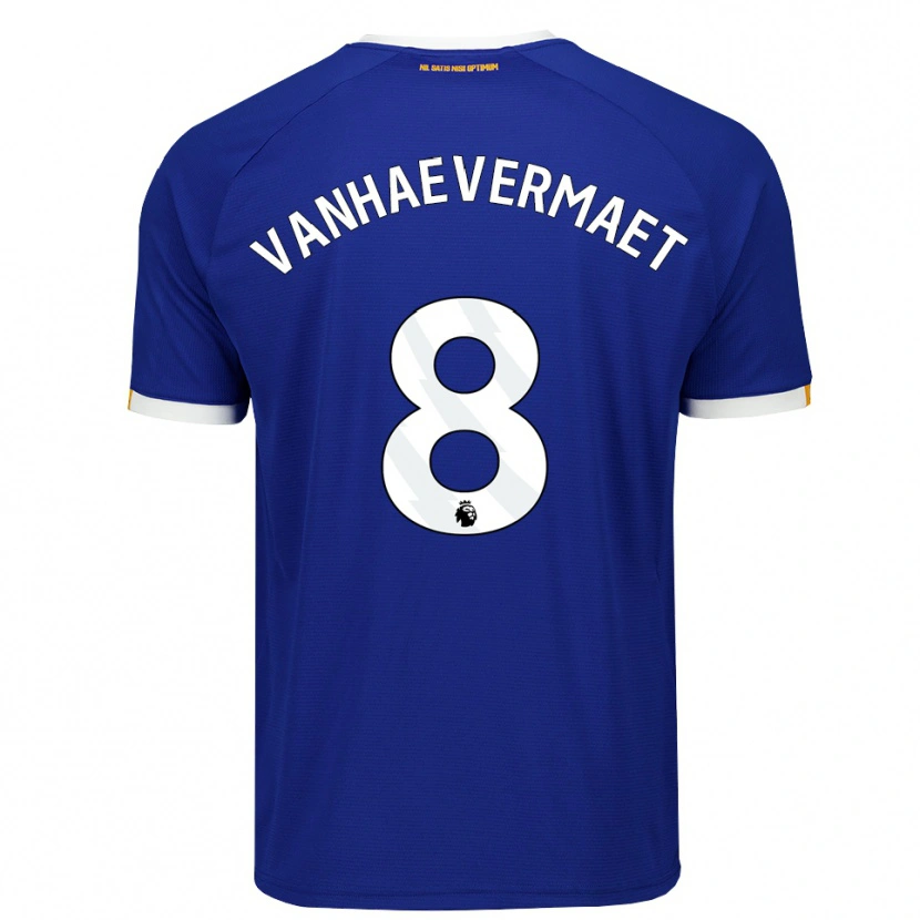 Danxen Niño Camiseta Justine Vanhaevermaet #8 Azul Blanco Amarillo 1ª Equipación 2026/27 La Camisa México