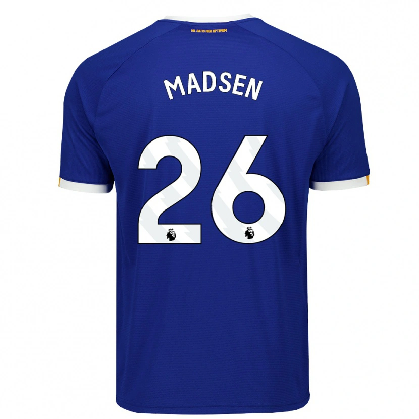 Danxen Niño Camiseta Rikke Madsen #26 Azul Blanco Amarillo 1ª Equipación 2026/27 La Camisa México