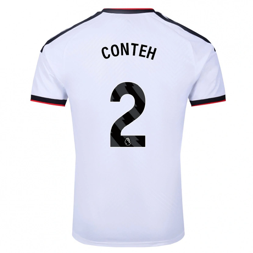 Danxen Niño Camiseta Daniel Conteh #2 Blanco Negro Rojo 1ª Equipación 2026/27 La Camisa México