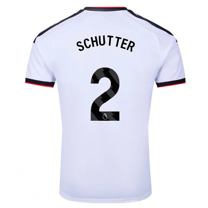 Danxen Niño Camiseta Quinn Schutter #2 Blanco Negro Rojo 1ª Equipación 2026/27 La Camisa México