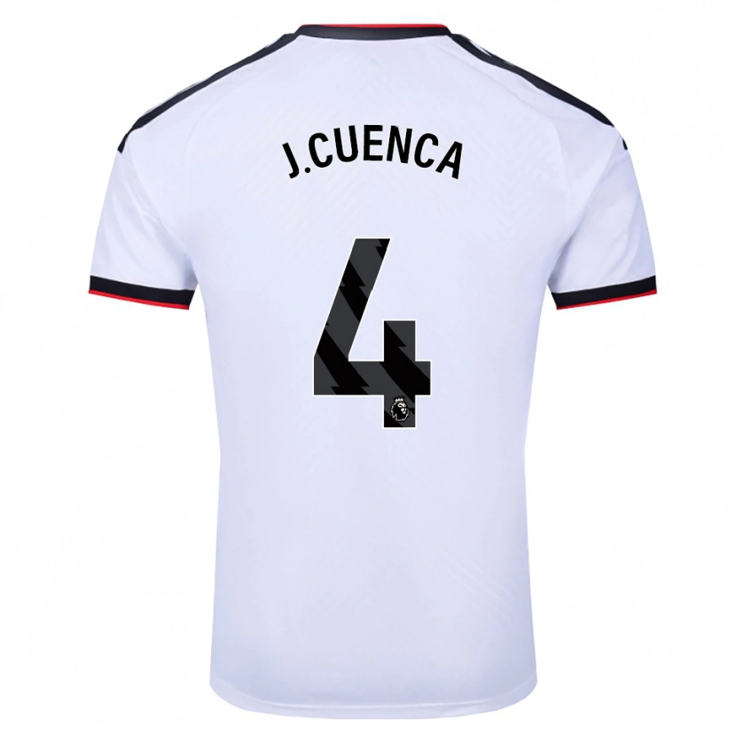 Danxen Niño Camiseta Jorge Cuenca #4 Blanco Negro Rojo 1ª Equipación 2026/27 La Camisa México