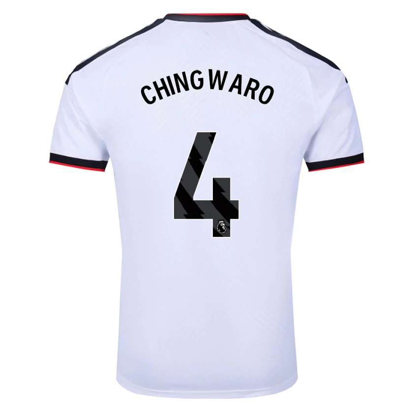 Danxen Niño Camiseta Seth Chingwaro #4 Blanco Negro Rojo 1ª Equipación 2026/27 La Camisa México