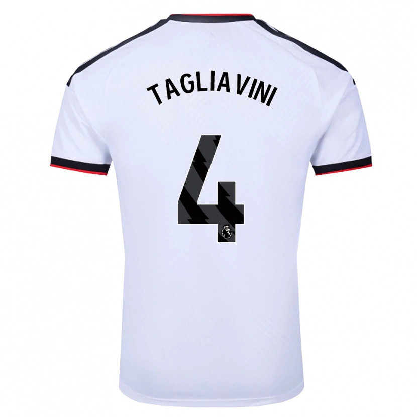 Danxen Niño Camiseta Ella Tagliavini #4 Blanco Negro Rojo 1ª Equipación 2026/27 La Camisa México