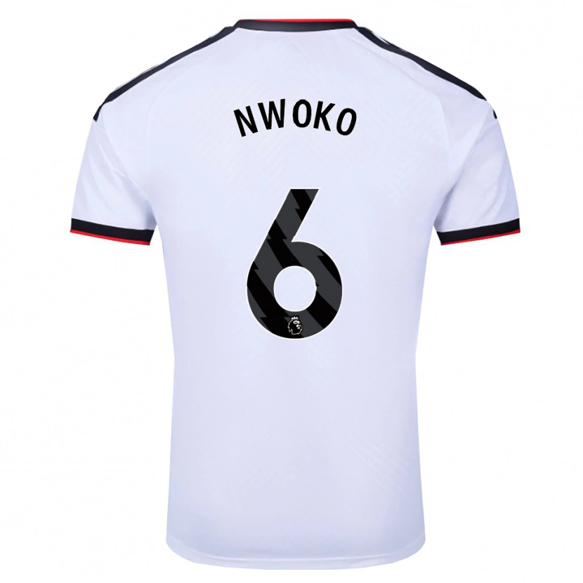 Danxen Niño Camiseta Chibuzo Nwoko #6 Blanco Negro Rojo 1ª Equipación 2026/27 La Camisa México