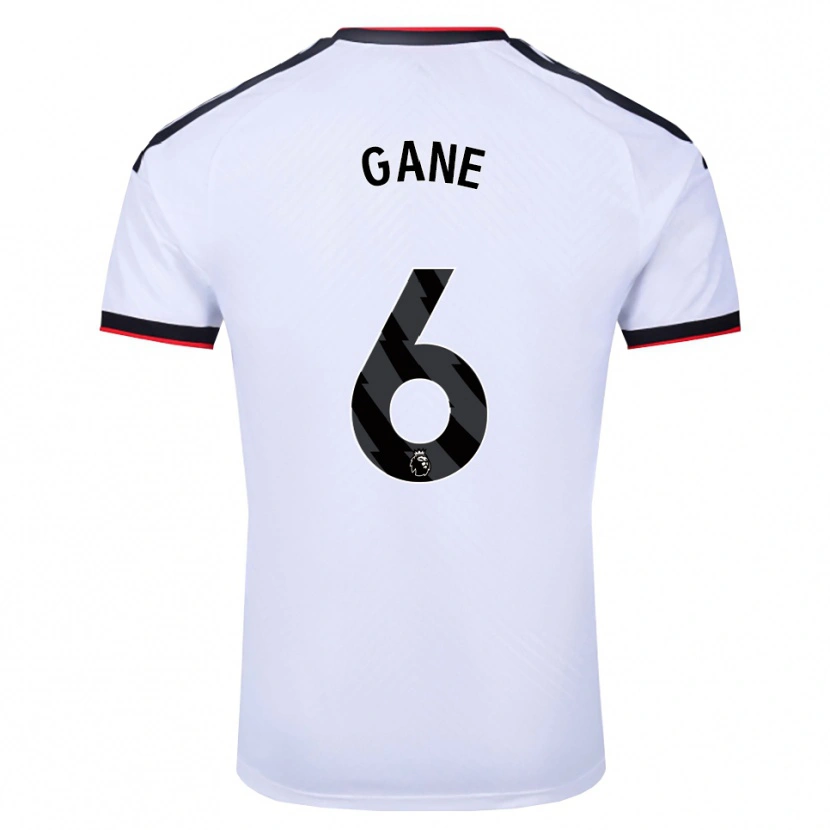 Danxen Niño Camiseta Evie Gane #6 Blanco Negro Rojo 1ª Equipación 2026/27 La Camisa México