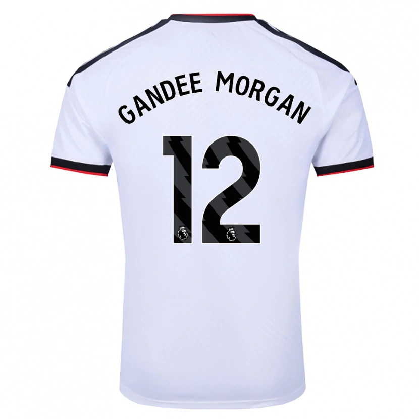 Danxen Niño Camiseta Stella Gandee Morgan #12 Blanco Negro Rojo 1ª Equipación 2026/27 La Camisa México