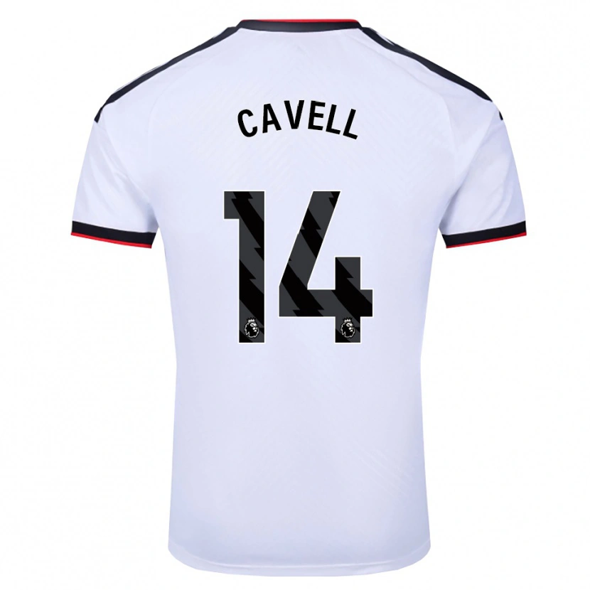 Danxen Niño Camiseta Tarrell Cavell #14 Blanco Negro Rojo 1ª Equipación 2026/27 La Camisa México
