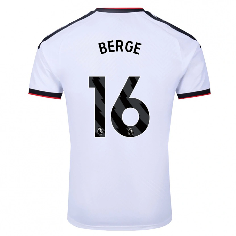 Danxen Niño Camiseta Sander Berge #16 Blanco Negro Rojo 1ª Equipación 2026/27 La Camisa México