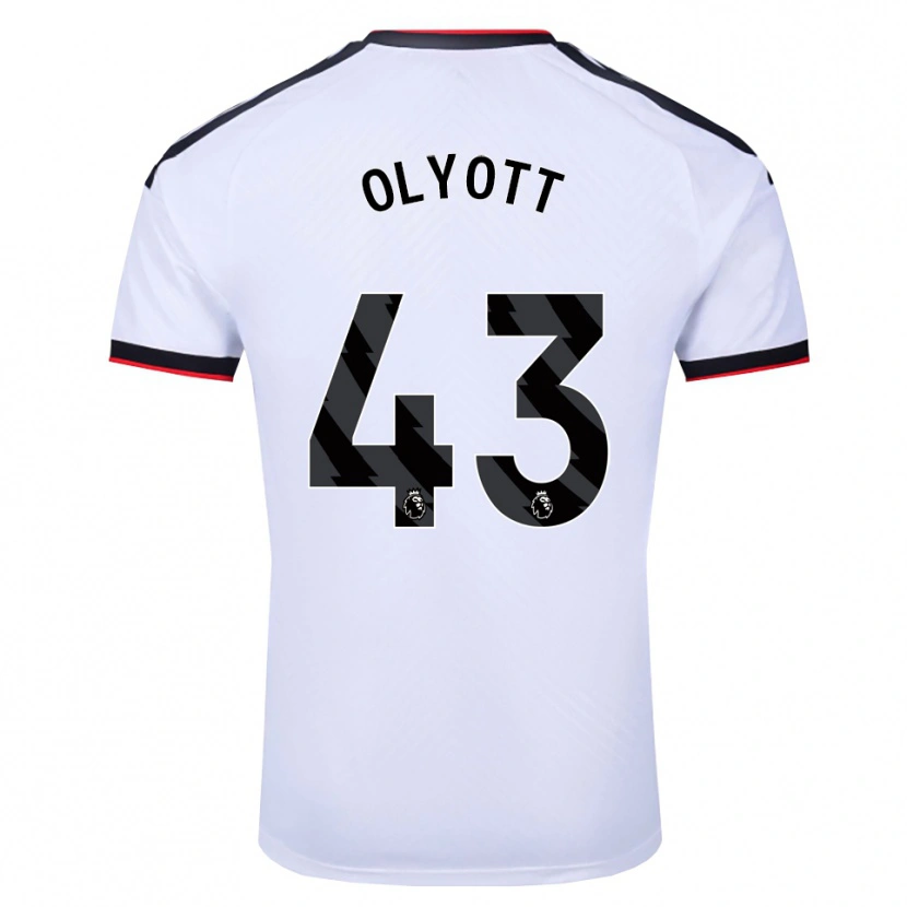 Danxen Niño Camiseta Tom Olyott #43 Blanco Negro Rojo 1ª Equipación 2026/27 La Camisa México