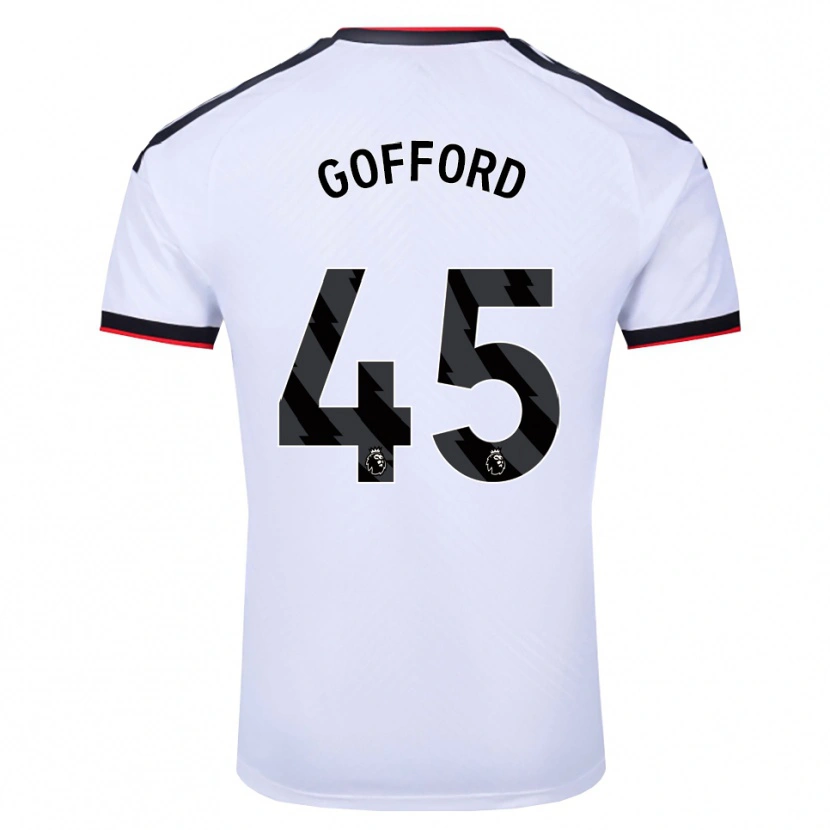 Danxen Niño Camiseta Oliver Gofford #45 Blanco Negro Rojo 1ª Equipación 2026/27 La Camisa México