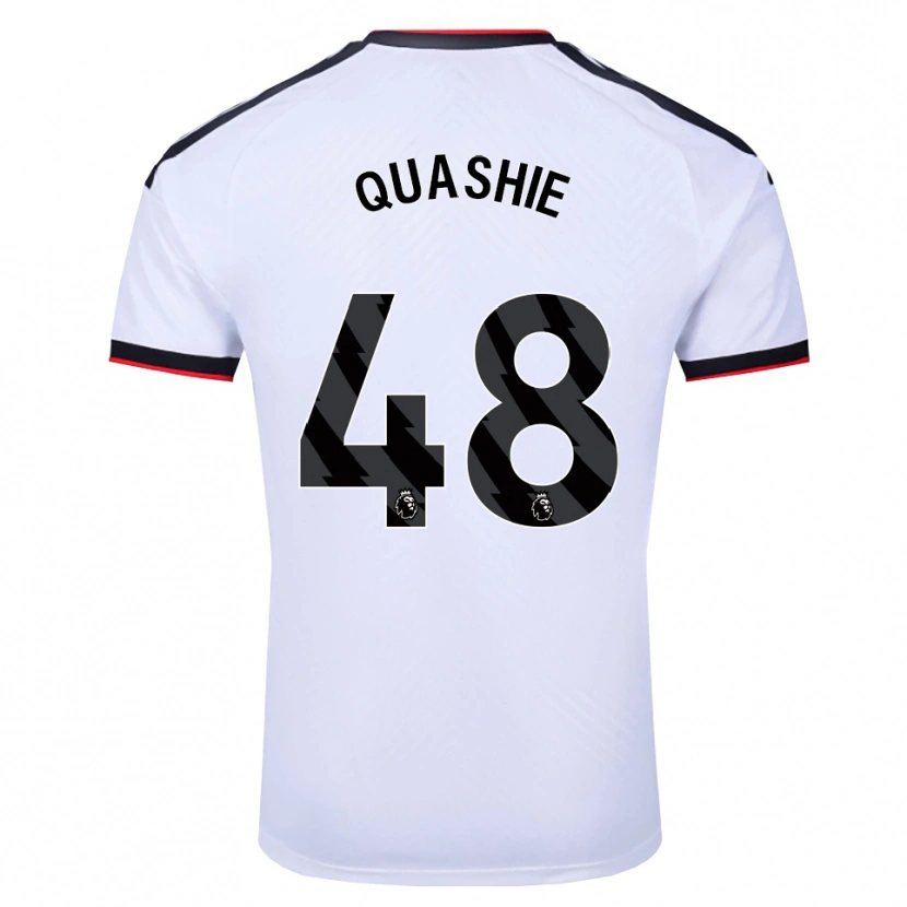 Danxen Niño Camiseta Jayden Quashie #48 Blanco Negro Rojo 1ª Equipación 2026/27 La Camisa México
