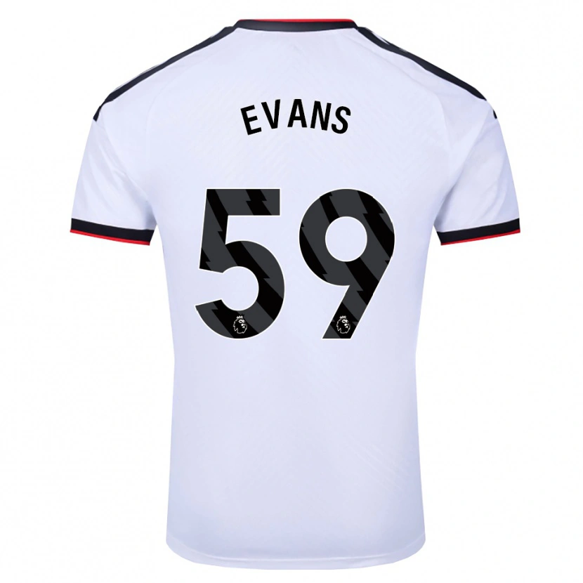 Danxen Niño Camiseta Aidan Evans #59 Blanco Negro Rojo 1ª Equipación 2026/27 La Camisa México
