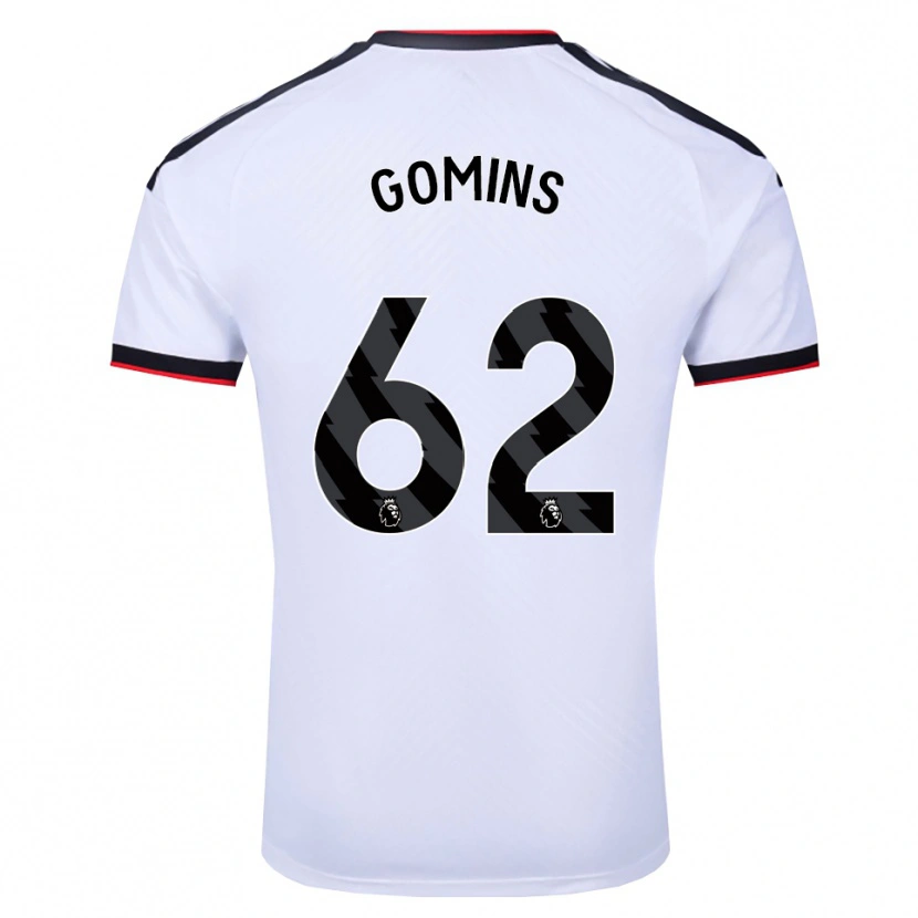 Danxen Niño Camiseta Markuss Gomins #62 Blanco Negro Rojo 1ª Equipación 2026/27 La Camisa México