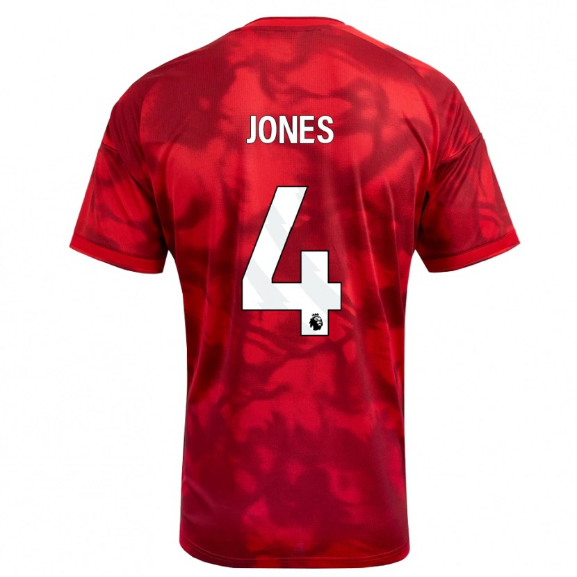 Danxen Niño Camiseta Brodie Jones #4 Carmesí Blanco 1ª Equipación 2026/27 La Camisa México