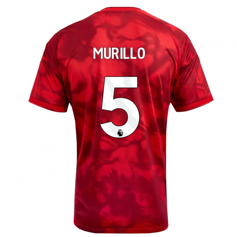 Danxen Niño Camiseta Murillo Santiago Costa Dos Santos #5 Carmesí Blanco 1ª Equipación 2026/27 La Camisa México