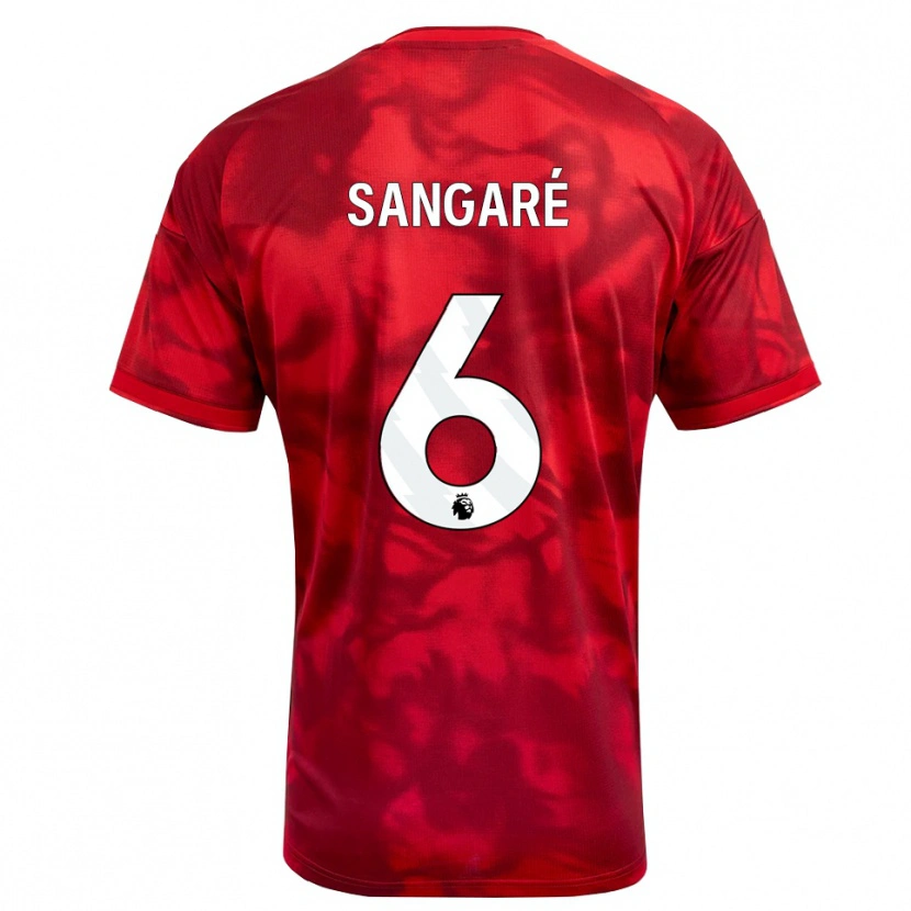 Danxen Niño Camiseta Ibrahim Sangaré #6 Carmesí Blanco 1ª Equipación 2026/27 La Camisa México