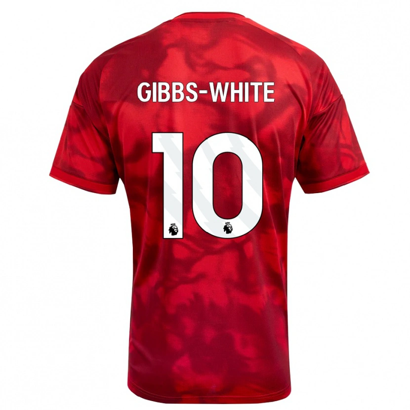 Danxen Niño Camiseta Morgan Gibbs-White #10 Carmesí Blanco 1ª Equipación 2026/27 La Camisa México