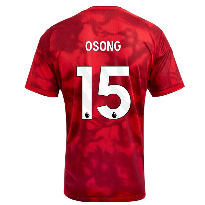 Danxen Niño Camiseta Detlef Esapa Osong #15 Carmesí Blanco 1ª Equipación 2026/27 La Camisa México