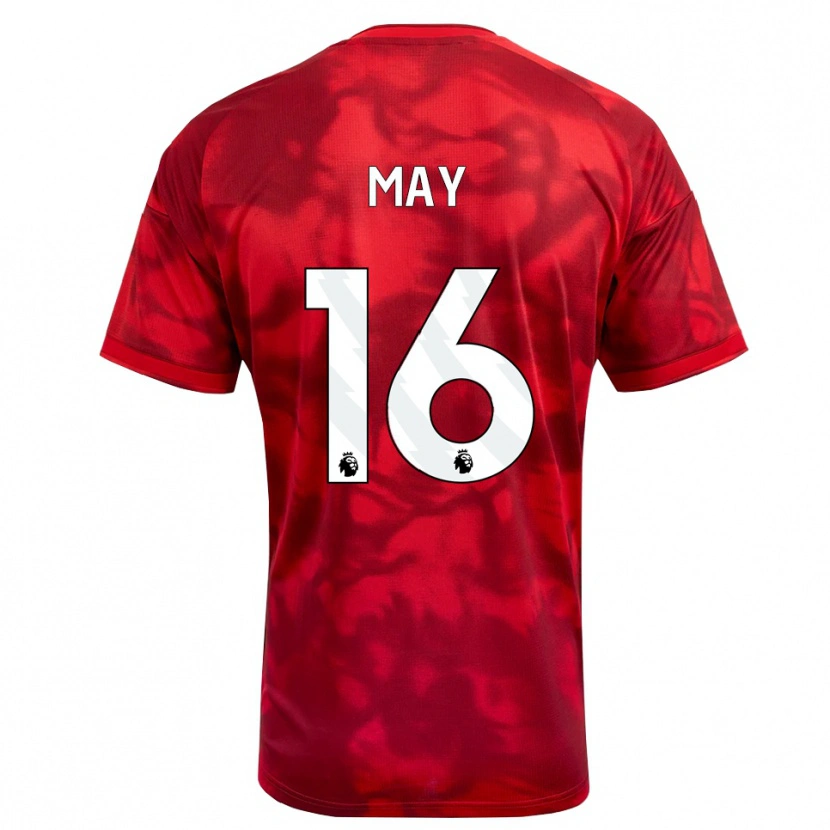 Danxen Niño Camiseta Brandon May #16 Carmesí Blanco 1ª Equipación 2026/27 La Camisa México