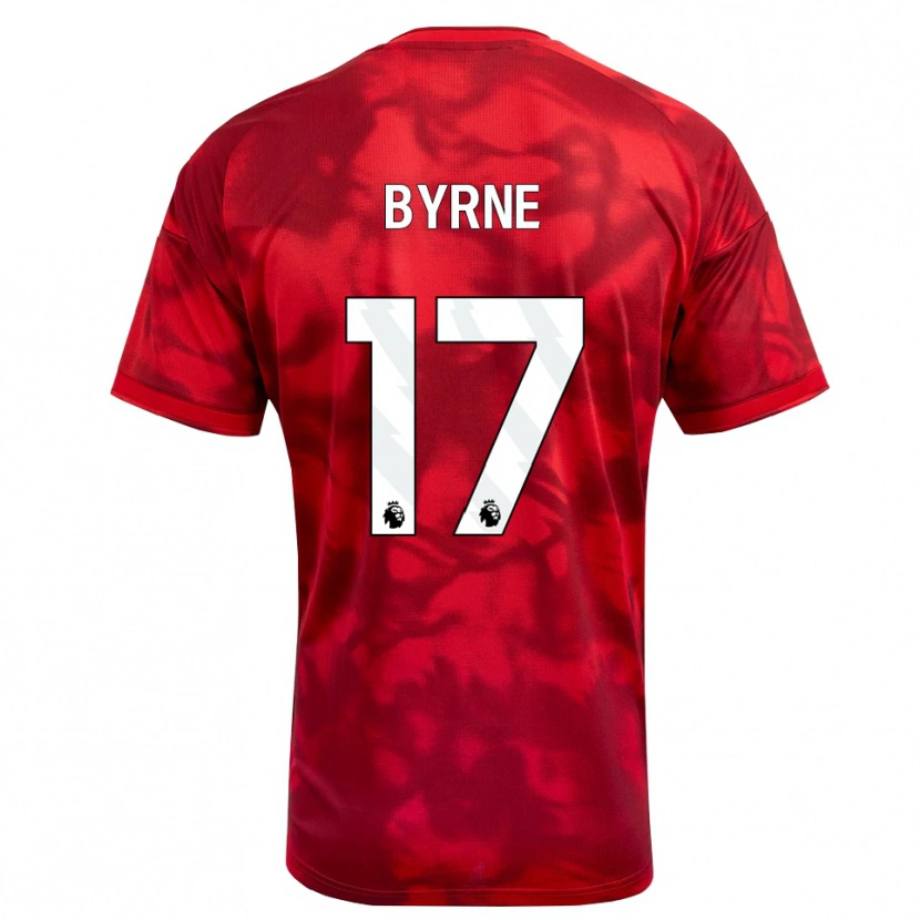Danxen Niño Camiseta Shayne Byrne #17 Carmesí Blanco 1ª Equipación 2026/27 La Camisa México