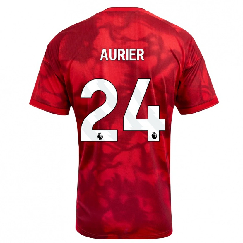 Danxen Niño Camiseta Serge Aurier #24 Carmesí Blanco 1ª Equipación 2026/27 La Camisa México