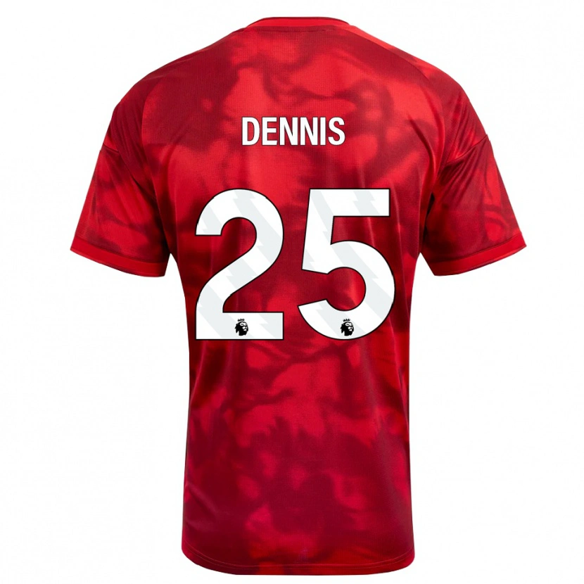 Danxen Niño Camiseta Emmanuel Dennis #25 Carmesí Blanco 1ª Equipación 2026/27 La Camisa México