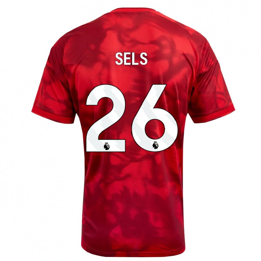 Danxen Niño Camiseta Matz Sels #26 Carmesí Blanco 1ª Equipación 2026/27 La Camisa México