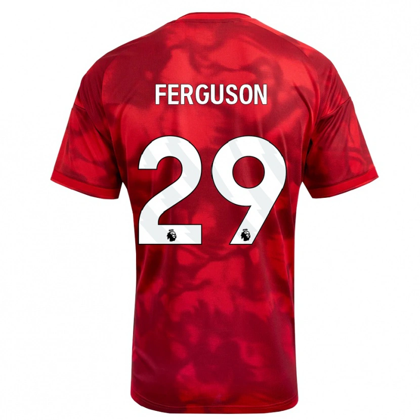 Danxen Niño Camiseta Georgie Ferguson #29 Carmesí Blanco 1ª Equipación 2026/27 La Camisa México