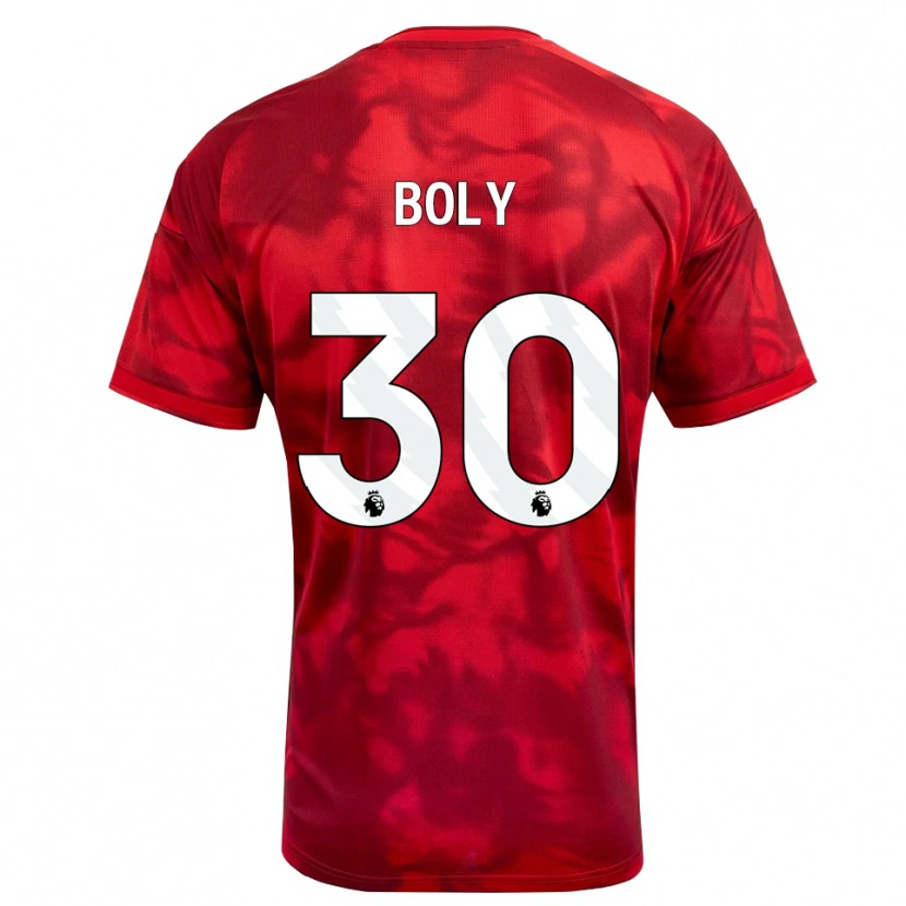 Danxen Niño Camiseta Willy Boly #30 Carmesí Blanco 1ª Equipación 2026/27 La Camisa México