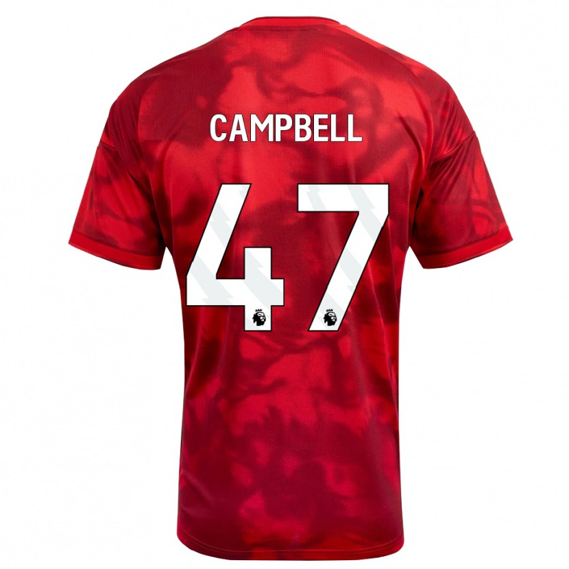 Danxen Niño Camiseta Luke Campbell #47 Carmesí Blanco 1ª Equipación 2026/27 La Camisa México