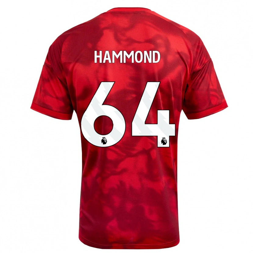 Danxen Niño Camiseta Ben Hammond #64 Carmesí Blanco 1ª Equipación 2026/27 La Camisa México