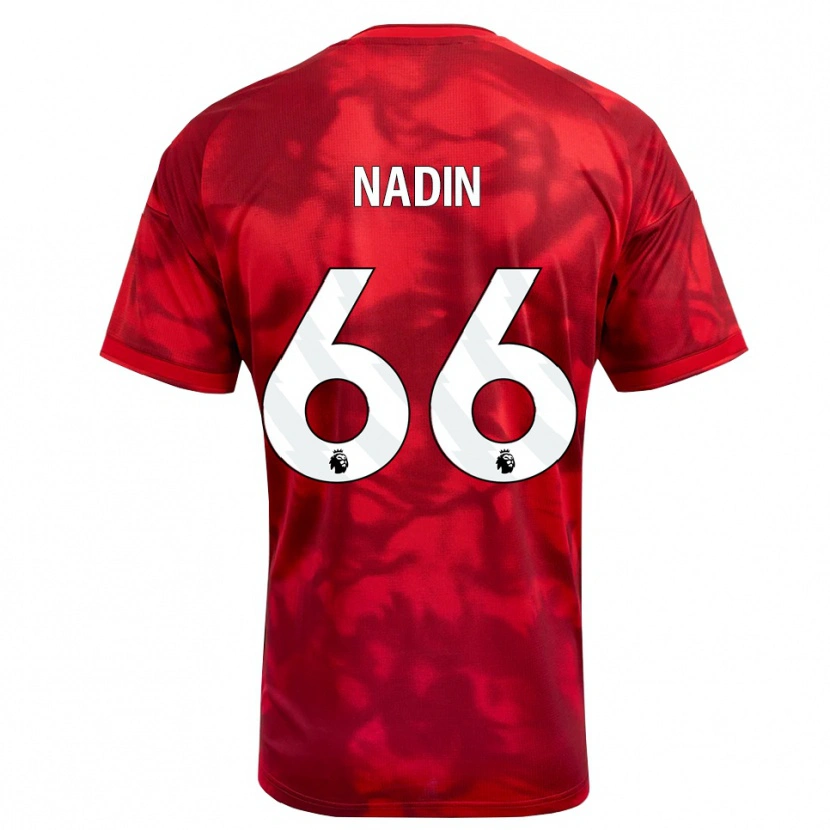 Danxen Niño Camiseta Jack Nadin #66 Carmesí Blanco 1ª Equipación 2026/27 La Camisa México