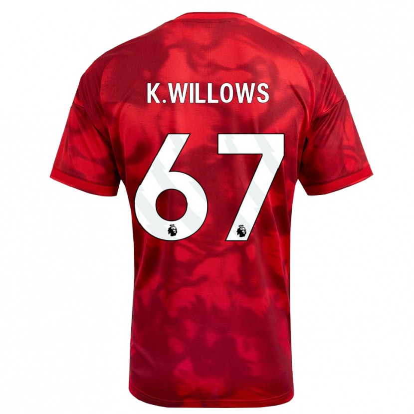 Danxen Niño Camiseta Keehan Willows #67 Carmesí Blanco 1ª Equipación 2026/27 La Camisa México