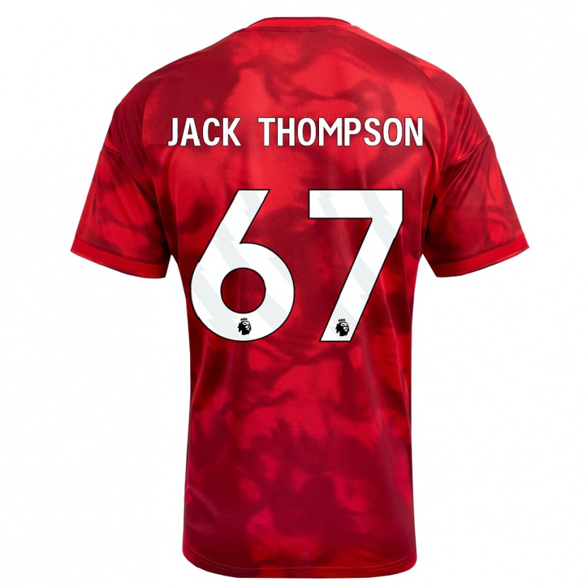 Danxen Niño Camiseta Jack Thompson #67 Carmesí Blanco 1ª Equipación 2026/27 La Camisa México