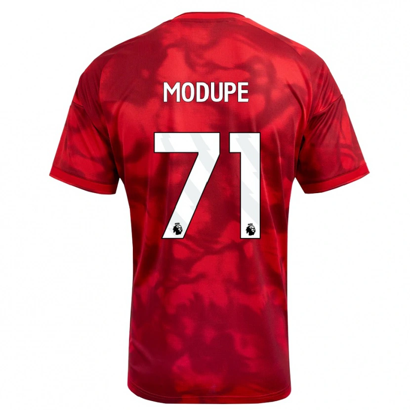 Danxen Niño Camiseta David Modupe #71 Carmesí Blanco 1ª Equipación 2026/27 La Camisa México