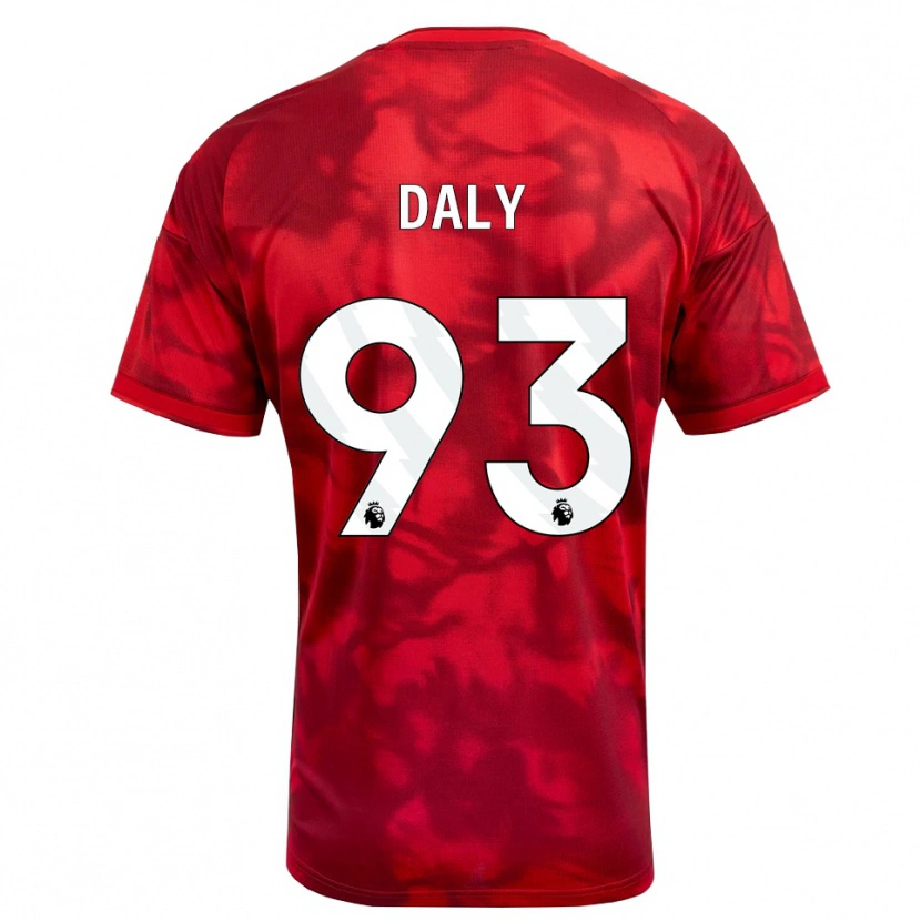 Danxen Niño Camiseta Cormac Daly #93 Carmesí Blanco 1ª Equipación 2026/27 La Camisa México