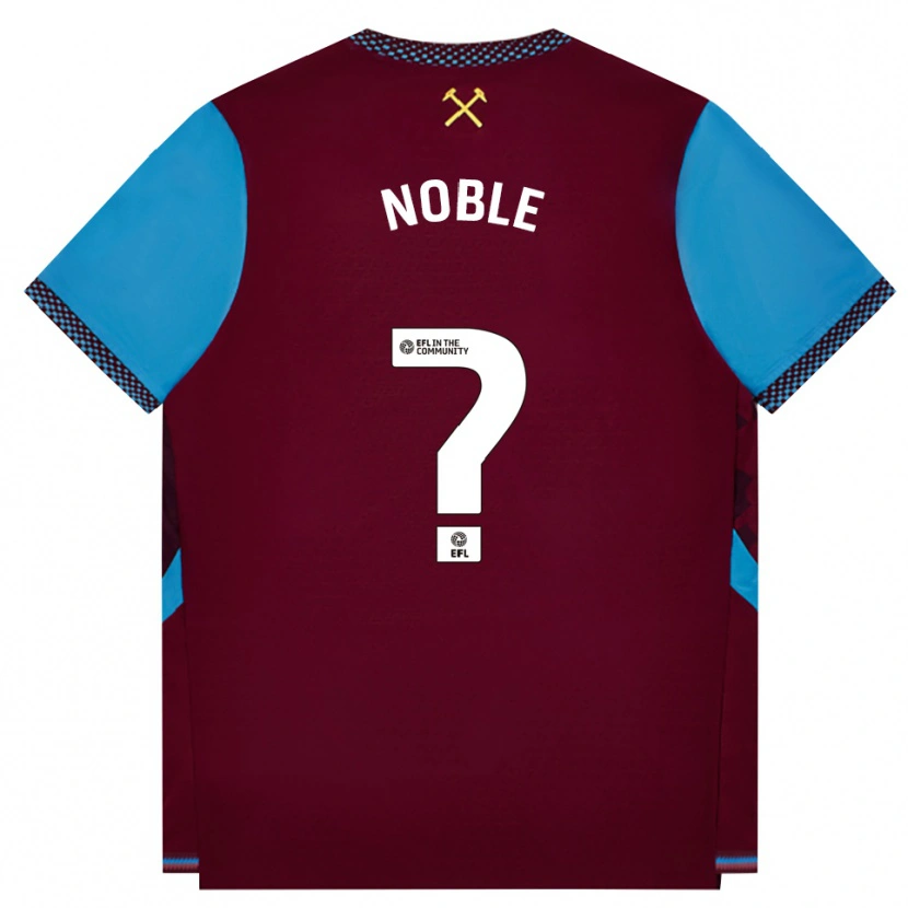 Danxen Niño Camiseta Lenny Noble #0 Borgoña Azulaciano 1ª Equipación 2026/27 La Camisa México