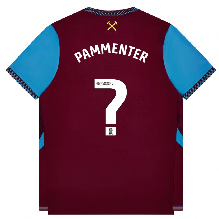 Danxen Niño Camiseta Bailey Pammenter #0 Borgoña Azulaciano 1ª Equipación 2026/27 La Camisa México