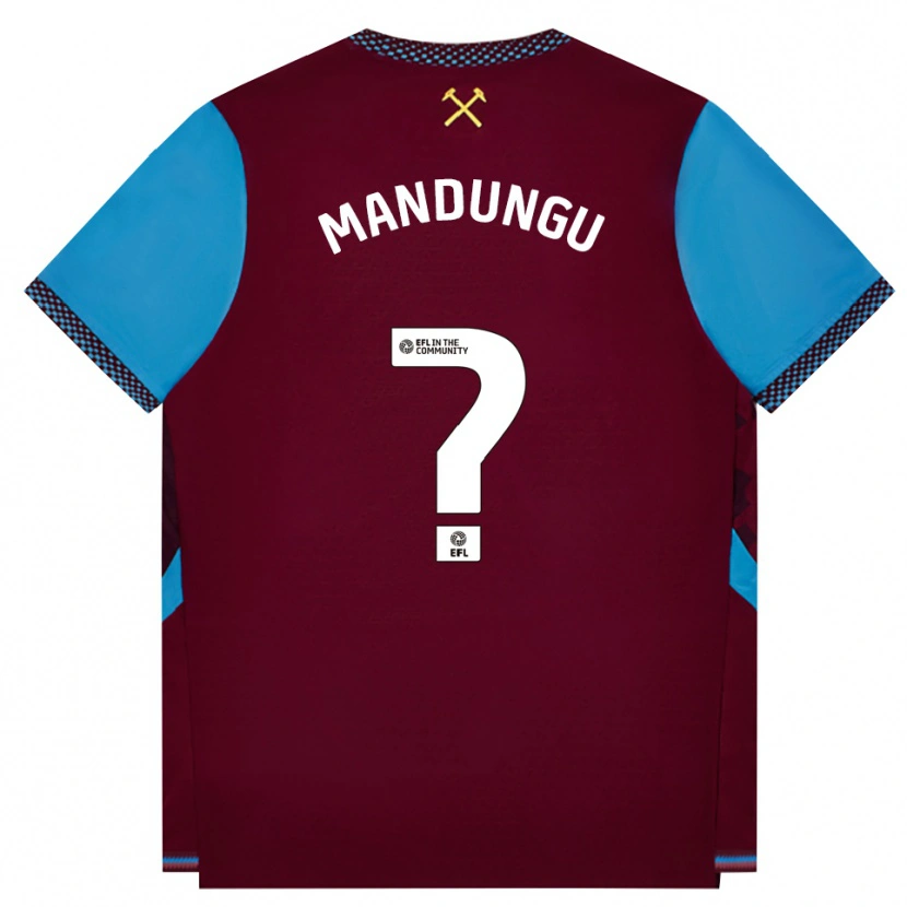 Danxen Niño Camiseta Christlife Mandungu #0 Borgoña Azulaciano 1ª Equipación 2026/27 La Camisa México