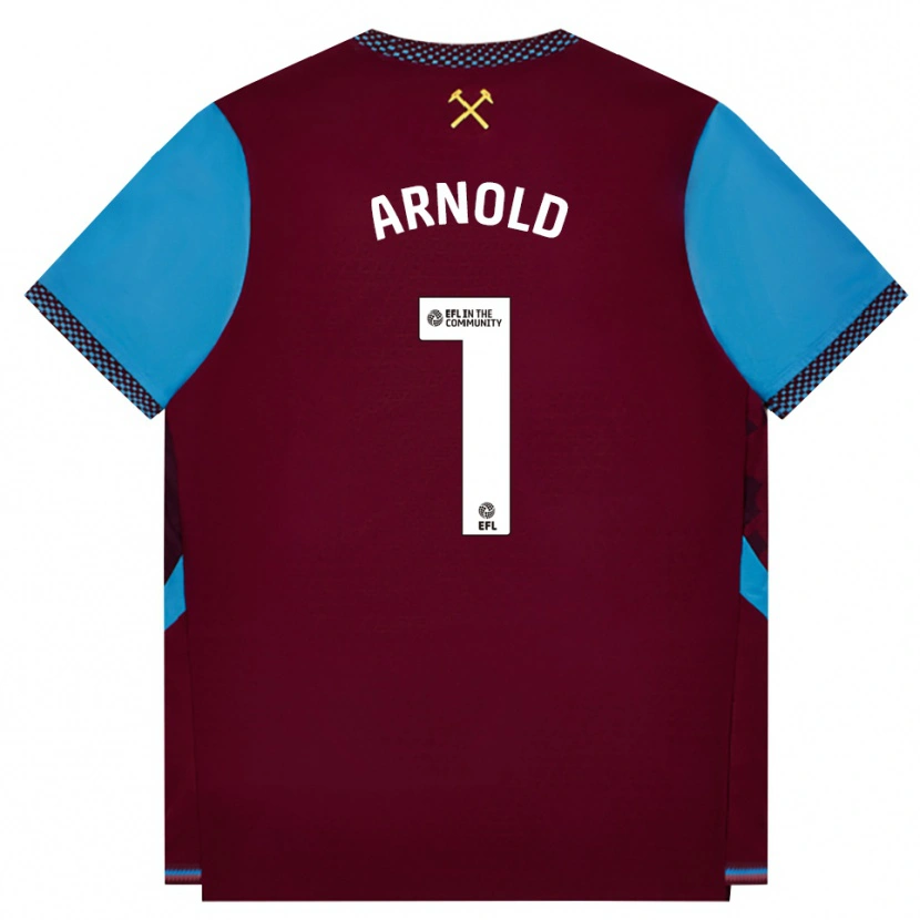 Danxen Niño Camiseta Mackenzie Arnold #1 Borgoña Azulaciano 1ª Equipación 2026/27 La Camisa México