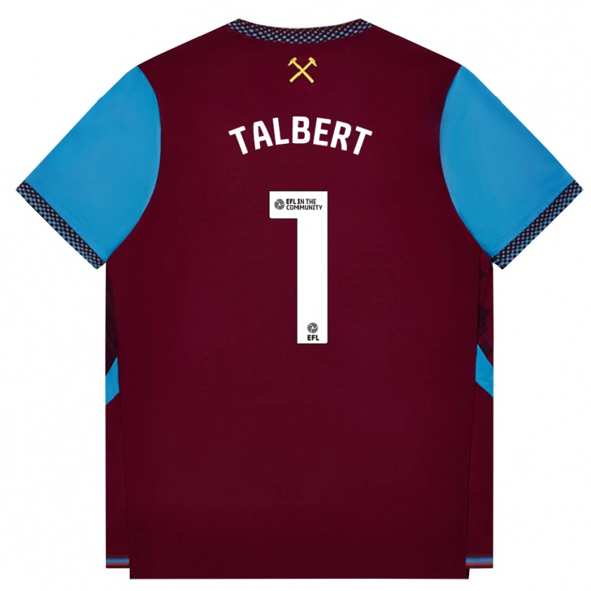 Danxen Niño Camiseta Katelin Talbert #1 Borgoña Azulaciano 1ª Equipación 2026/27 La Camisa México