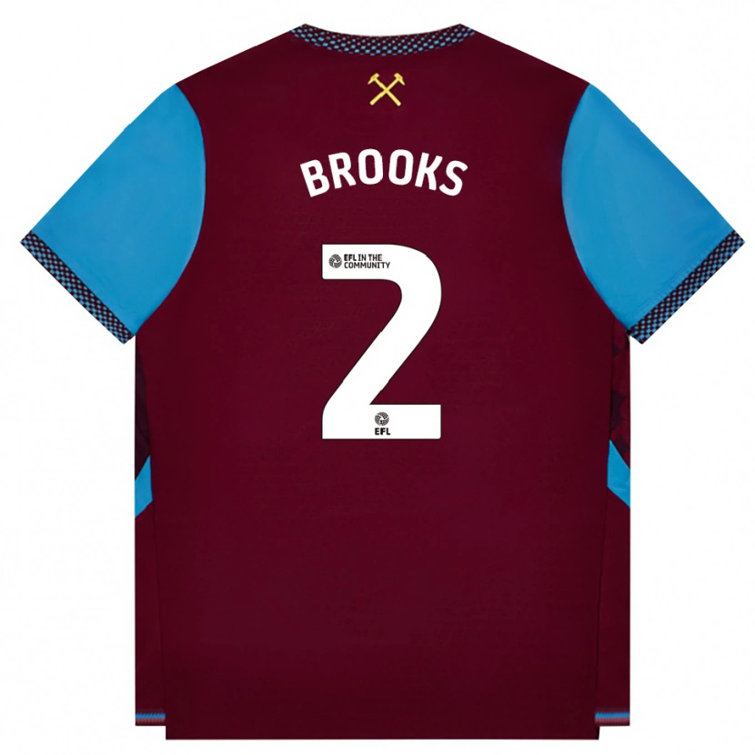 Danxen Niño Camiseta Connor Brooks #2 Borgoña Azulaciano 1ª Equipación 2026/27 La Camisa México