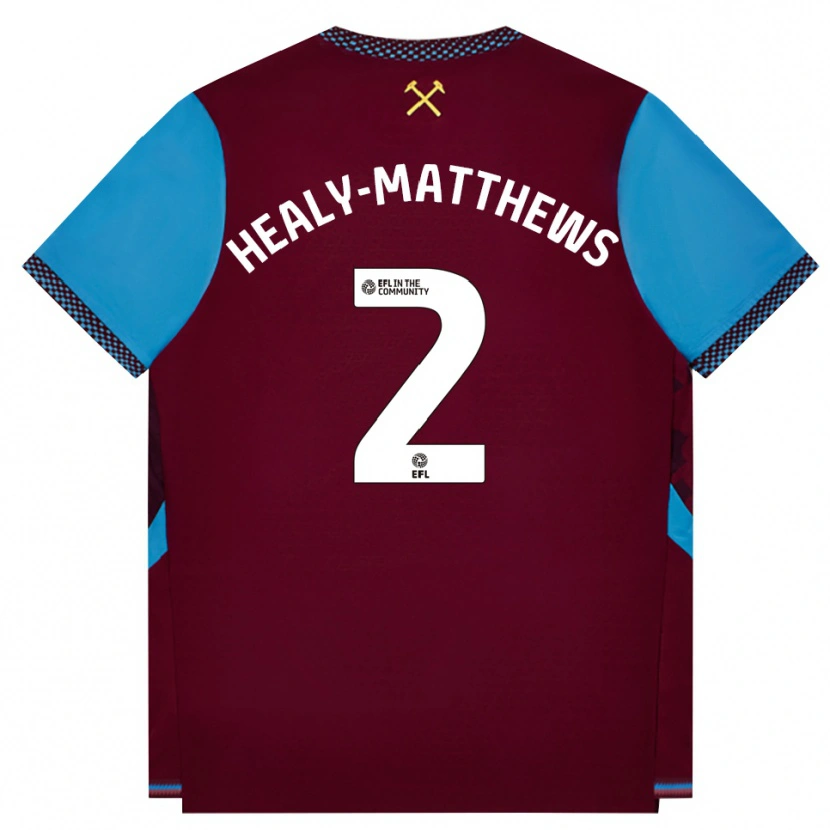 Danxen Niño Camiseta Kyle Healy-Matthews #2 Borgoña Azulaciano 1ª Equipación 2026/27 La Camisa México