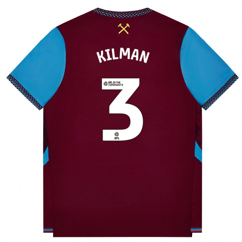 Danxen Niño Camiseta Maximilian Kilman #3 Borgoña Azulaciano 1ª Equipación 2026/27 La Camisa México
