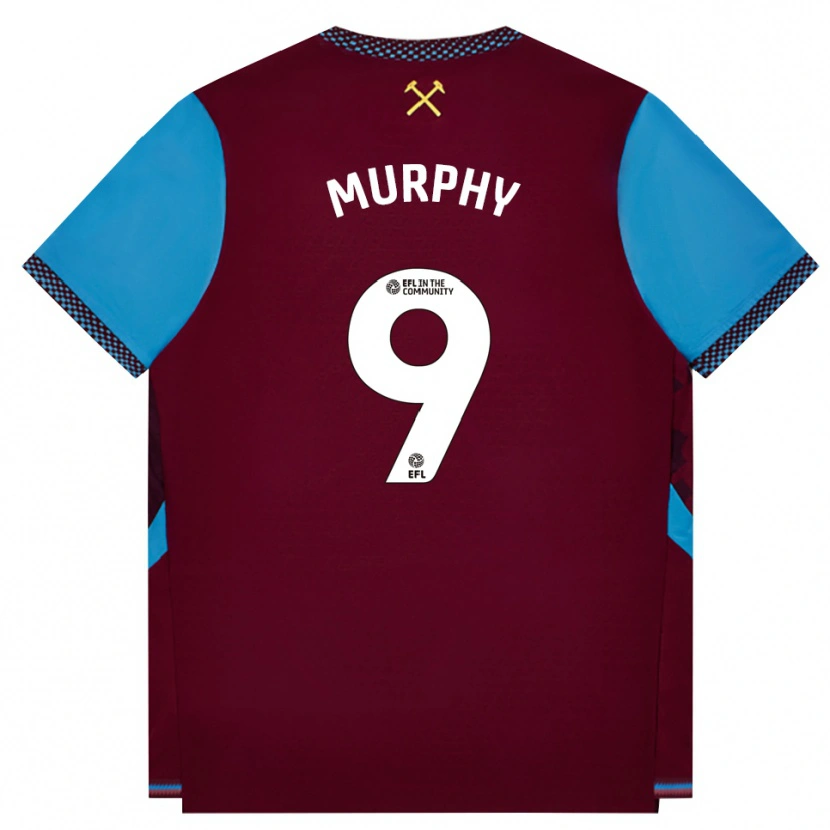 Danxen Niño Camiseta Jett Murphy #9 Borgoña Azulaciano 1ª Equipación 2026/27 La Camisa México