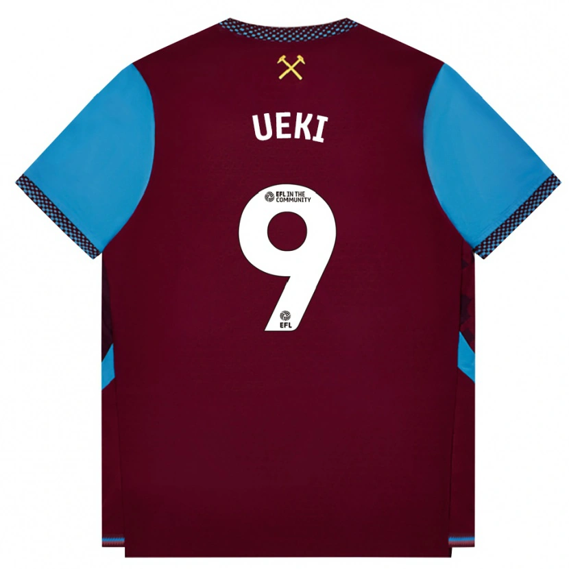 Danxen Niño Camiseta Riko Ueki #9 Borgoña Azulaciano 1ª Equipación 2026/27 La Camisa México