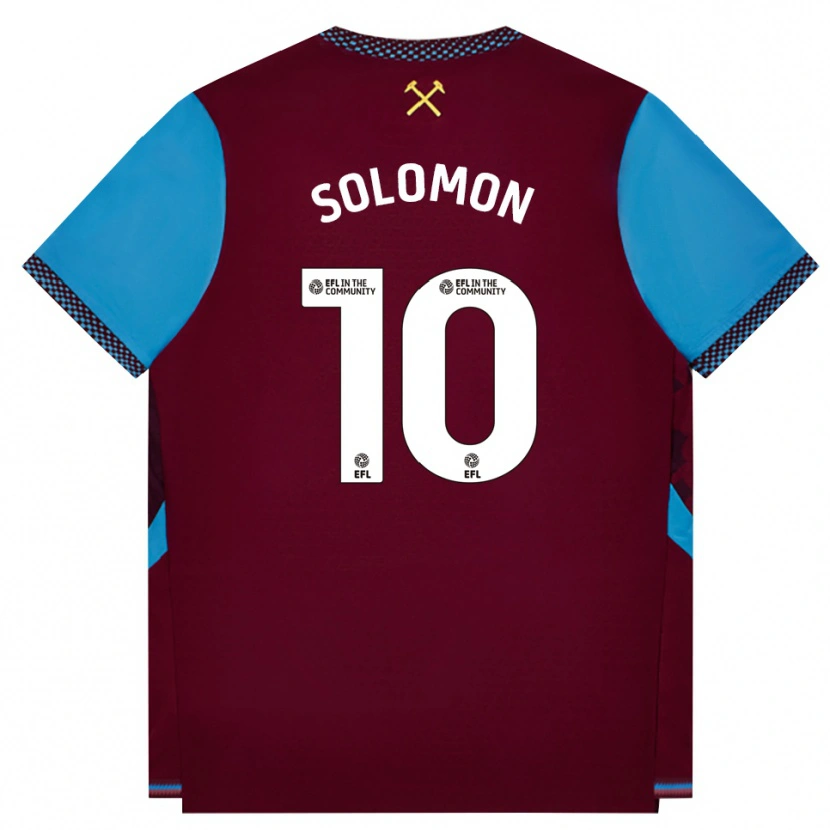 Danxen Niño Camiseta Manor Solomon #10 Borgoña Azulaciano 1ª Equipación 2026/27 La Camisa México
