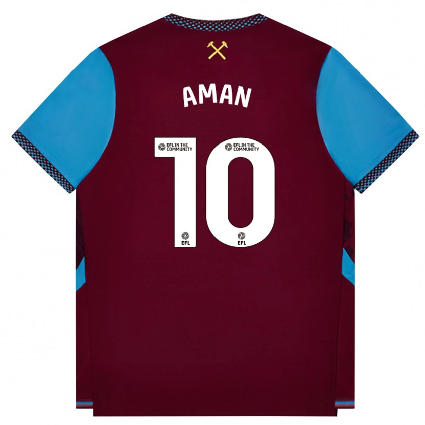 Danxen Niño Camiseta Abdulkareem Aman #10 Borgoña Azulaciano 1ª Equipación 2026/27 La Camisa México