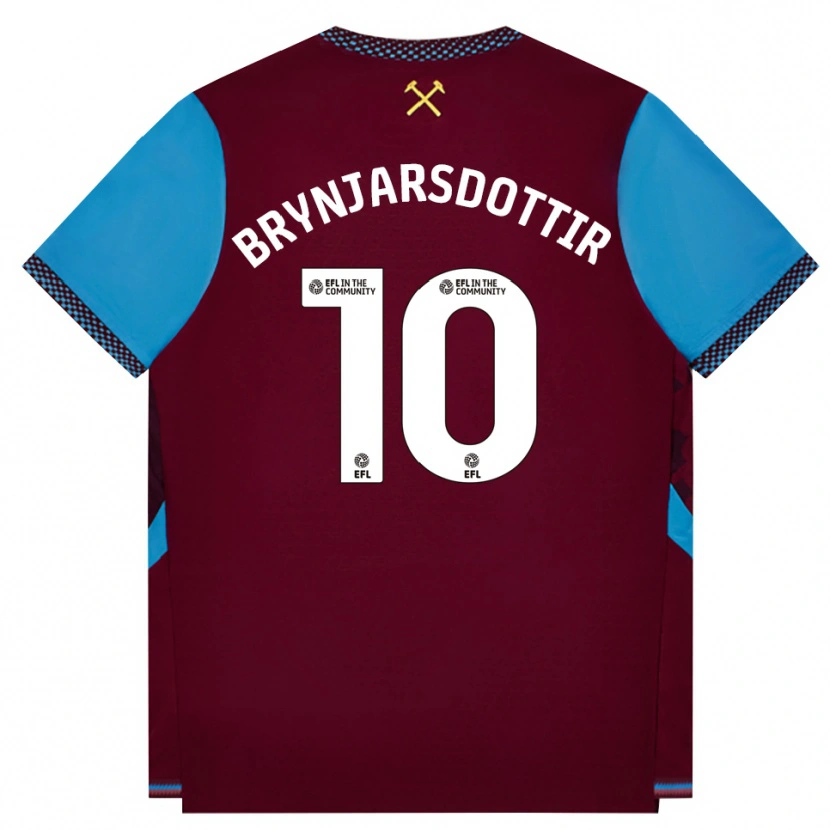 Danxen Niño Camiseta Dagný Brynjarsdóttir #10 Borgoña Azulaciano 1ª Equipación 2026/27 La Camisa México
